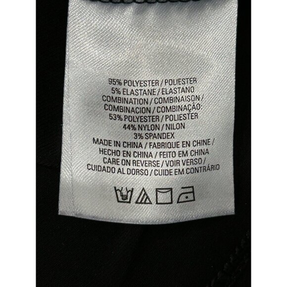 Tahari Black Long Sleeve Top Sheer Lace Sleeves Mock Neck Womens Size XL - Picture 7 of 10